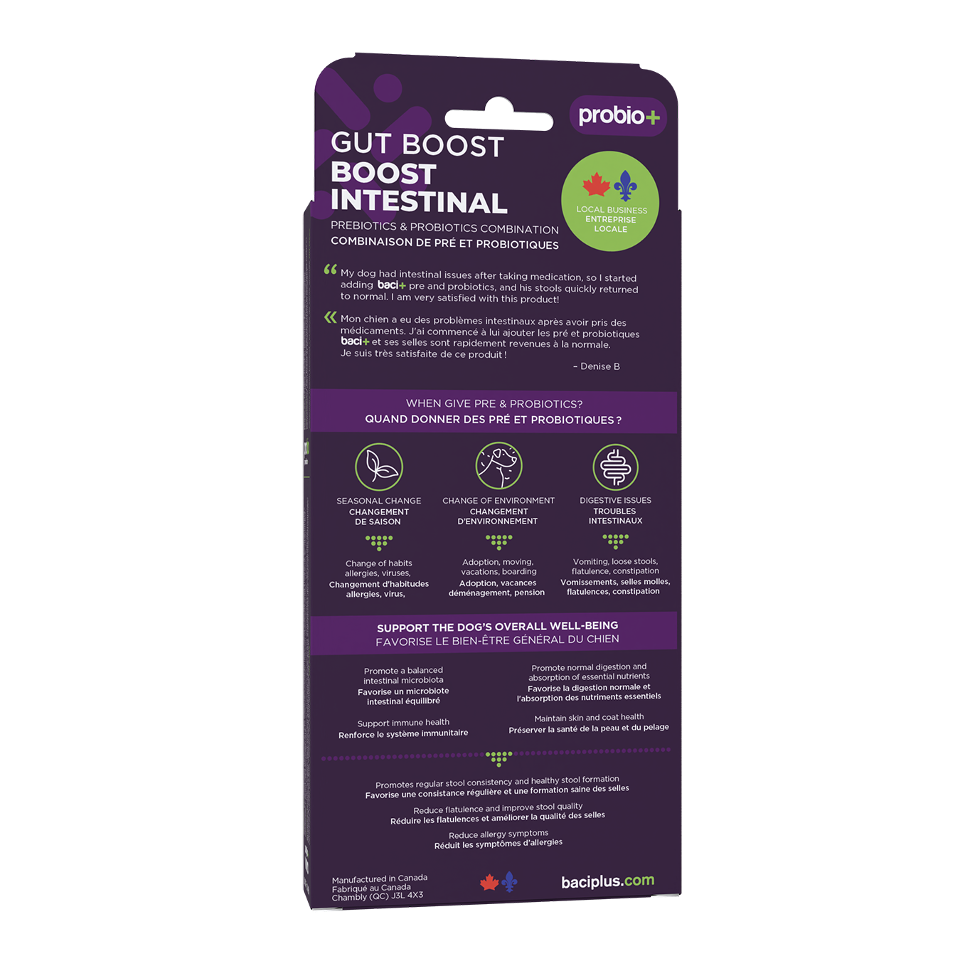 baci+ probio+ Trousse Boost Intestinal pour Chiens