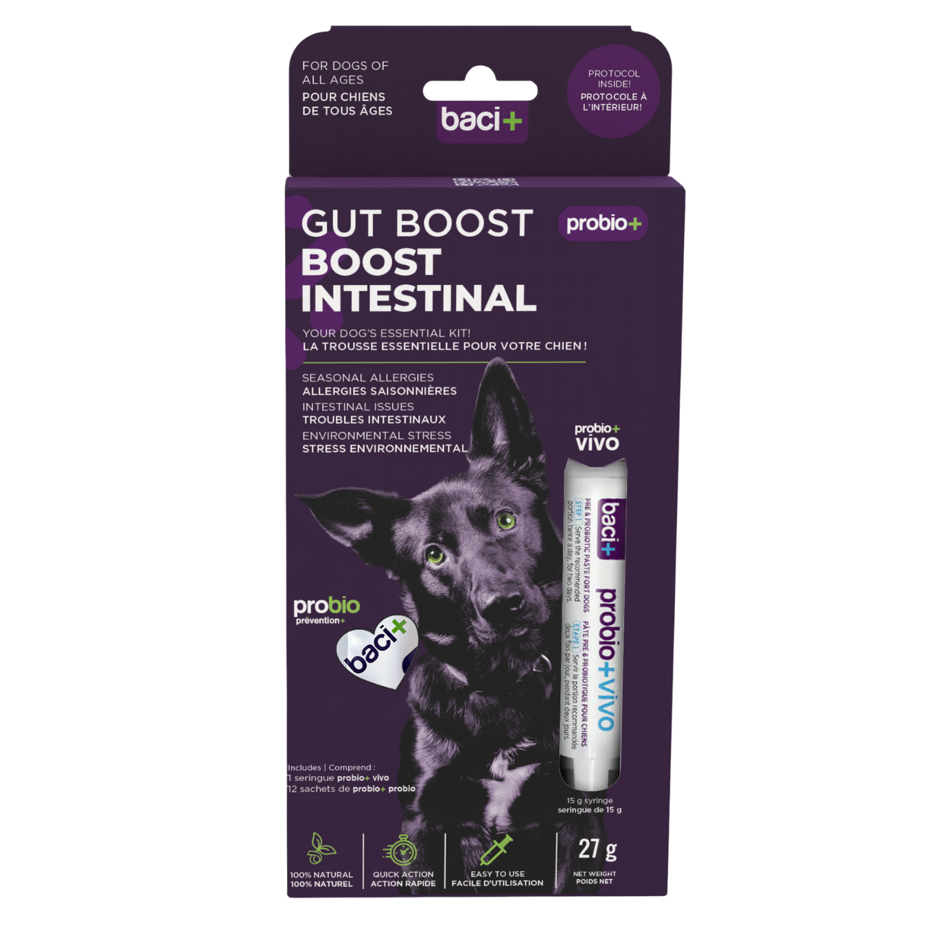 baci+ probio+ Gut Boost kit for Dogs