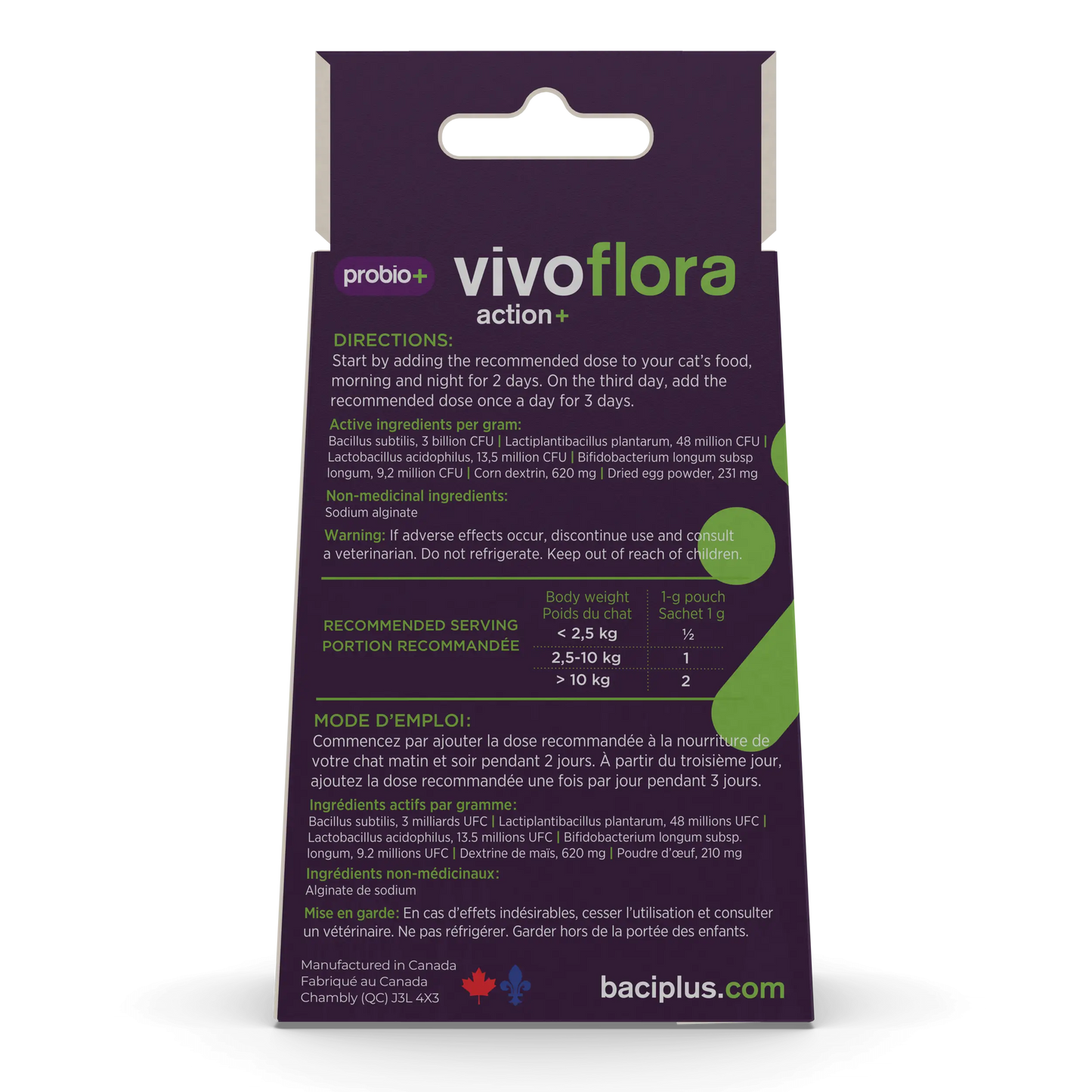probio+ vivoflora | pré et probiotiques • santé intestinale | chats