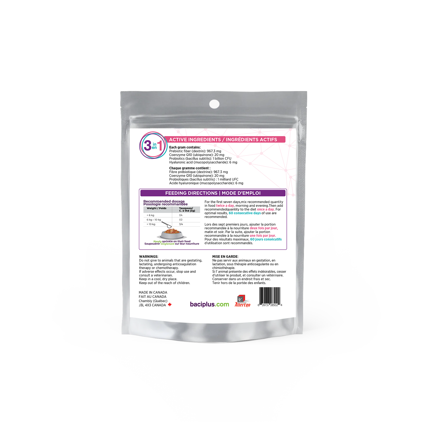 Skin, coat and joints • Intestinal health • Cardiac health | Cats