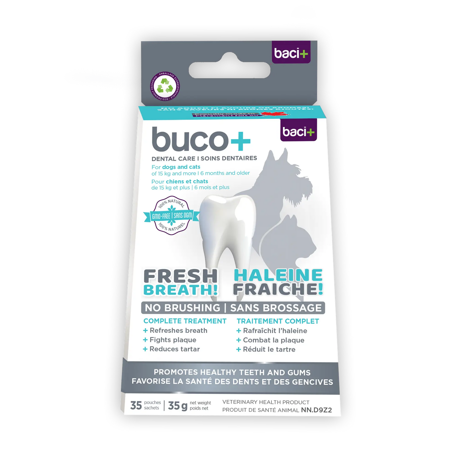buco+ haleine fraîche et dents saines pour chats et chiens